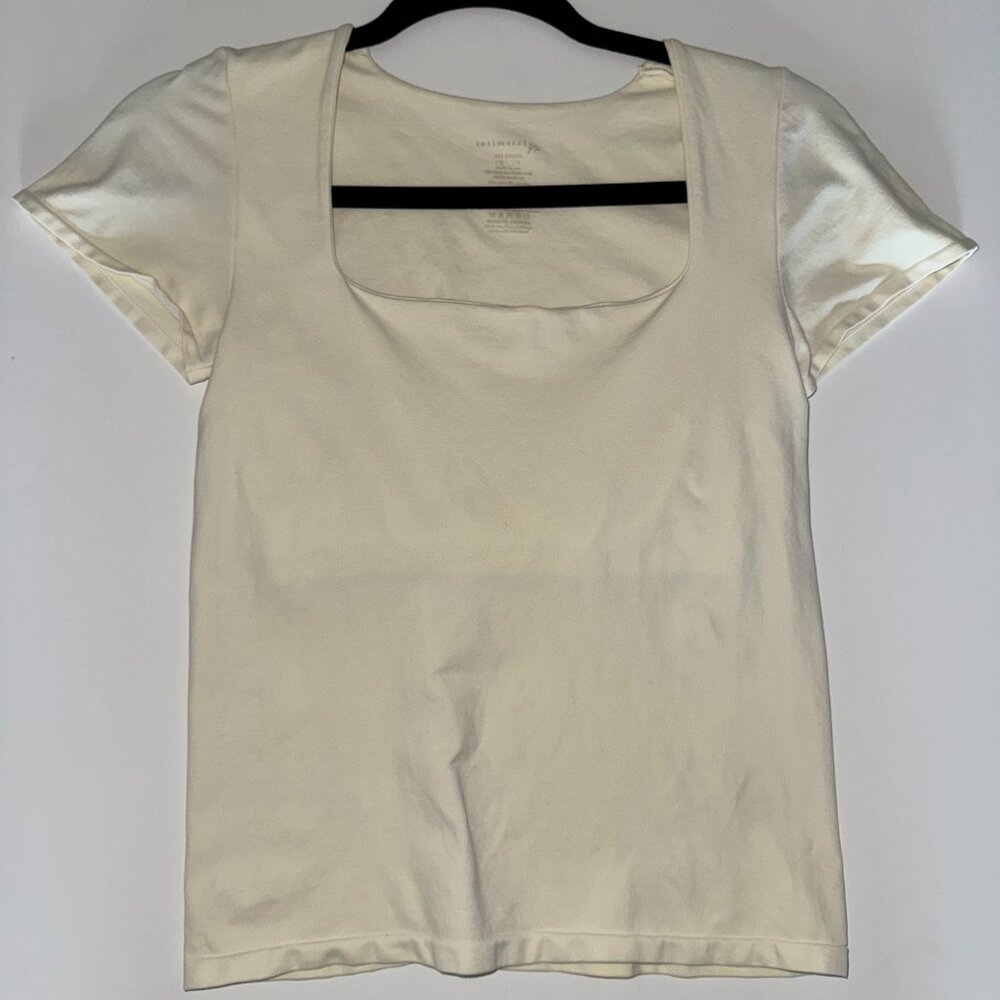 Free People Clean Lines Sunfade Baby Tee Ivory